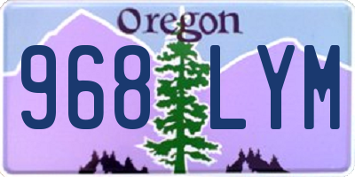 OR license plate 968LYM