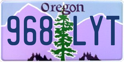 OR license plate 968LYT