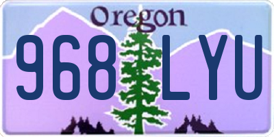 OR license plate 968LYU