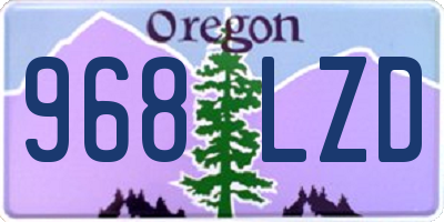 OR license plate 968LZD