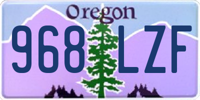 OR license plate 968LZF
