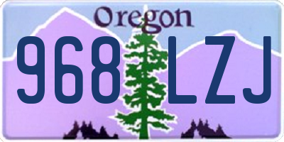 OR license plate 968LZJ