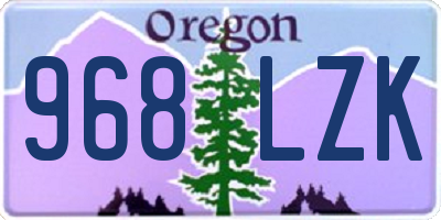 OR license plate 968LZK