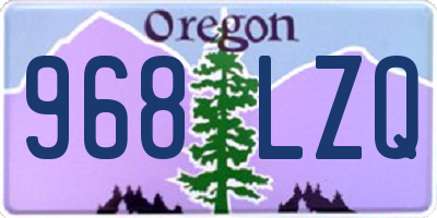 OR license plate 968LZQ