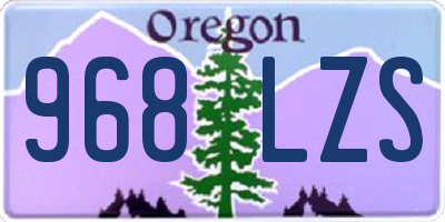 OR license plate 968LZS
