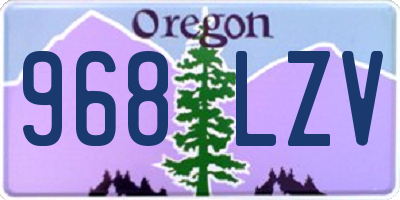 OR license plate 968LZV