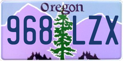 OR license plate 968LZX