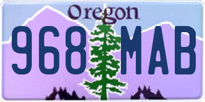 OR license plate 968MAB