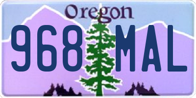 OR license plate 968MAL