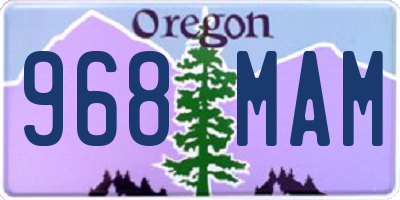 OR license plate 968MAM