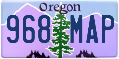 OR license plate 968MAP