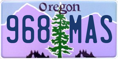 OR license plate 968MAS