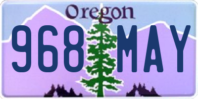 OR license plate 968MAY