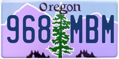OR license plate 968MBM