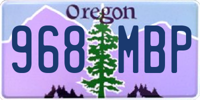 OR license plate 968MBP