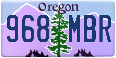 OR license plate 968MBR