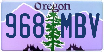OR license plate 968MBV