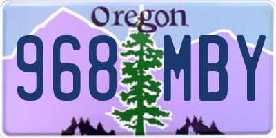OR license plate 968MBY