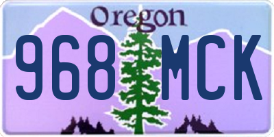OR license plate 968MCK