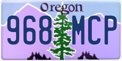 OR license plate 968MCP