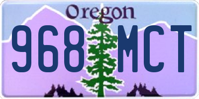 OR license plate 968MCT
