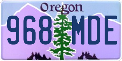 OR license plate 968MDE