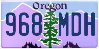 OR license plate 968MDH