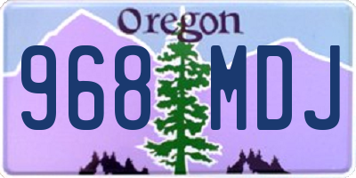 OR license plate 968MDJ