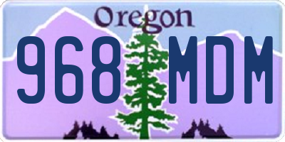 OR license plate 968MDM