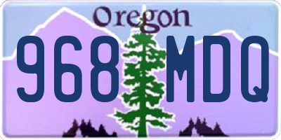 OR license plate 968MDQ