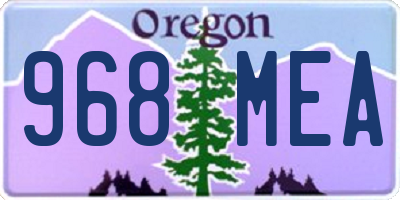 OR license plate 968MEA