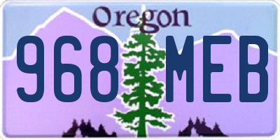 OR license plate 968MEB