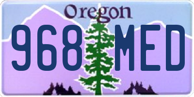OR license plate 968MED