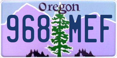 OR license plate 968MEF