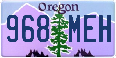OR license plate 968MEH