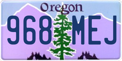 OR license plate 968MEJ