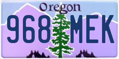 OR license plate 968MEK