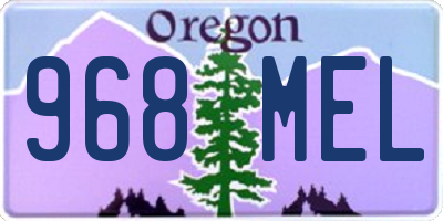 OR license plate 968MEL