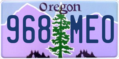 OR license plate 968MEO