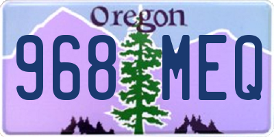 OR license plate 968MEQ