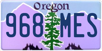 OR license plate 968MES