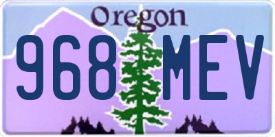 OR license plate 968MEV