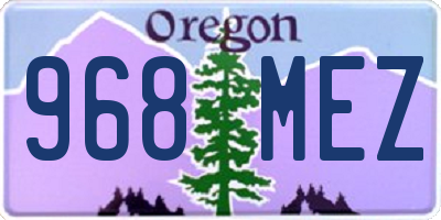 OR license plate 968MEZ