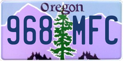 OR license plate 968MFC