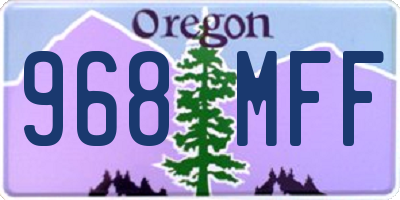 OR license plate 968MFF