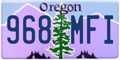 OR license plate 968MFI