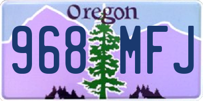 OR license plate 968MFJ