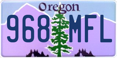 OR license plate 968MFL