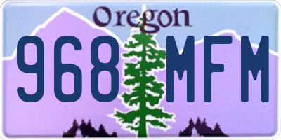 OR license plate 968MFM