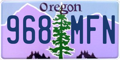 OR license plate 968MFN